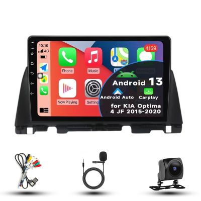 Car Radio Stereo for KIA Optima 4 JF 2015-2020, Android 13, 10.1" IPS Touch Screen Upgrade Dash Kit with Car-Play & Android Auto, GPS Navigation DSP SWC 5G WiFi Camera B_8CORE 4+64GB
