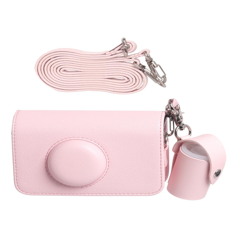 BOVUGAC (2 IN 1) Case for KODAK EKTAR H35F9/Kodak Ultra F9 Film Camera And 135 35mm Roll Film Case Hard Shell Camera Case with Hand Strap Full Protection,Premium PU,Scratch Resistant(Pink)