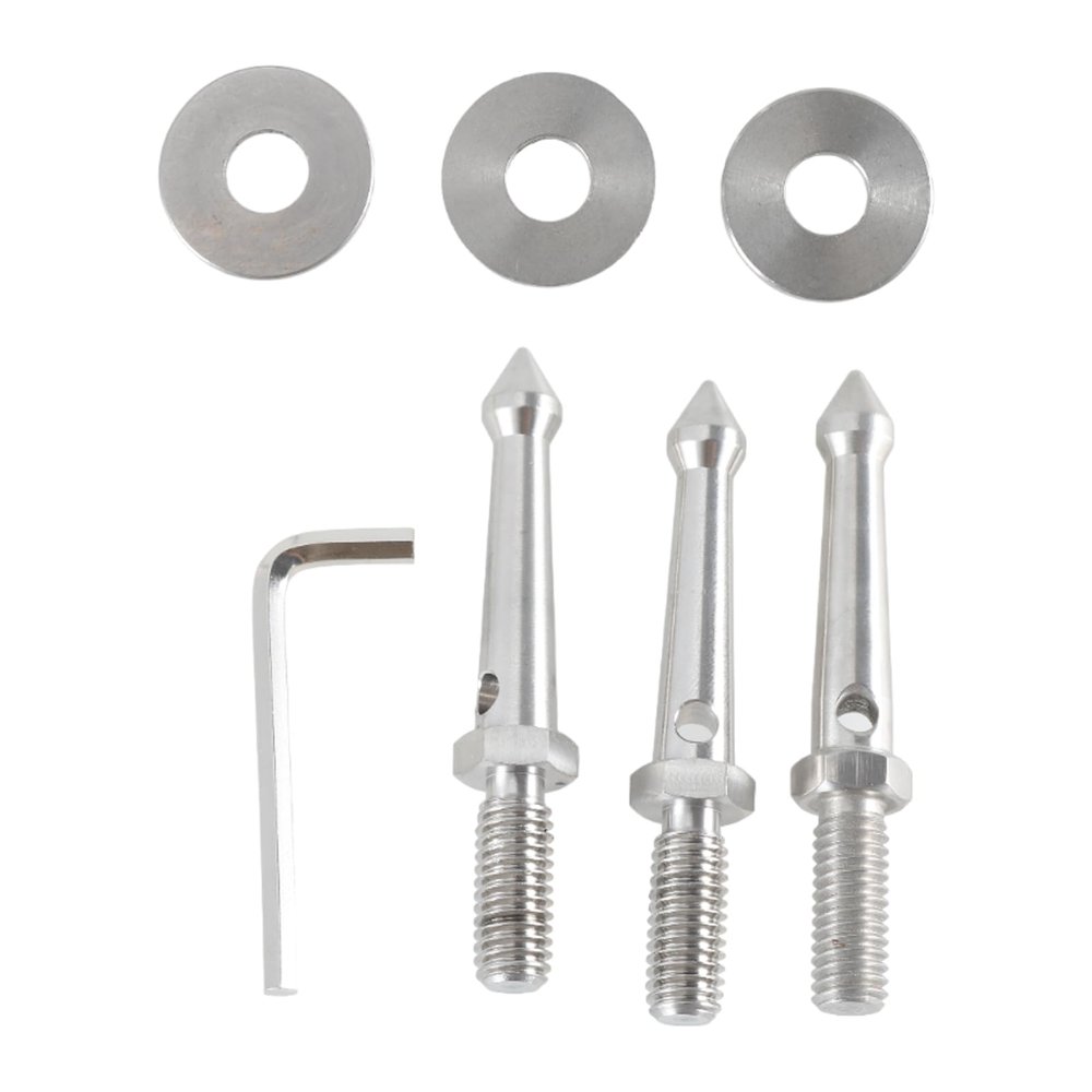 Professional Tripod Metal Spikes 3/8inch Connection 80mm Long 3pcs Tripod Ground Nails for Outdoor Photography