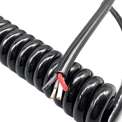 Spring Spiral Power Extension Cords, 4 Core 1.5mm2 Spring Spiral Cable Spiral Sheathed Stretch 2 Meters 10 Meters Copper Core Wire 2.5mm(4core 1.5mm2,Stretch 5 Meters)