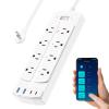 2 Prong Smart Power Strip, 1200J Surge Protector, Yozisital 2 Prong to 3 Prong Outlet Adapter, 5FT Flat Plug Extension Cord with 8 Outlets 4 USB Ports for Home Office view 1