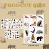 60pcs Cute Real Animal Stickers, True Safari Jungle Stickers for Kids Small Vinyl Waterproof Realistic Wild Zoo Animal Decals for Water Bottles, Laptops, and Scrapbooks Party Gift view 2