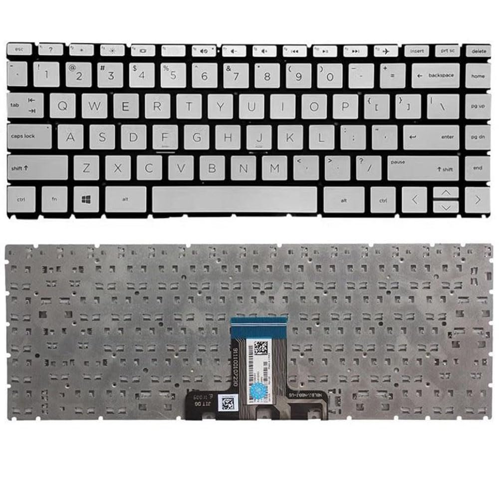 New Laptop Keyboard for HP Pavilion X360 14-CD0000 14T-CD000 14T-CD100 14M-CD000 Without Backlit English US Silver