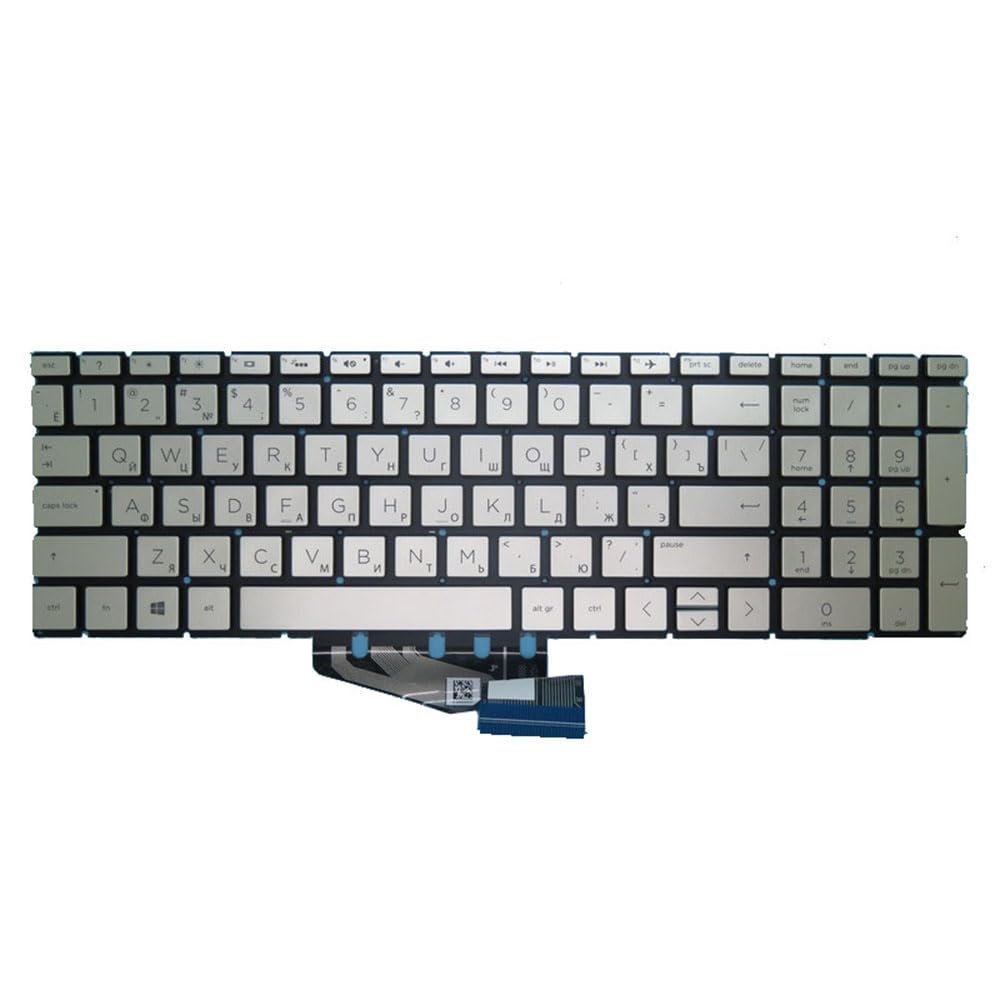 New Laptop Keyboard for HP Pavilion Gaming 15-DK0000 No Backlit Film Without Frame Silver Russian RU