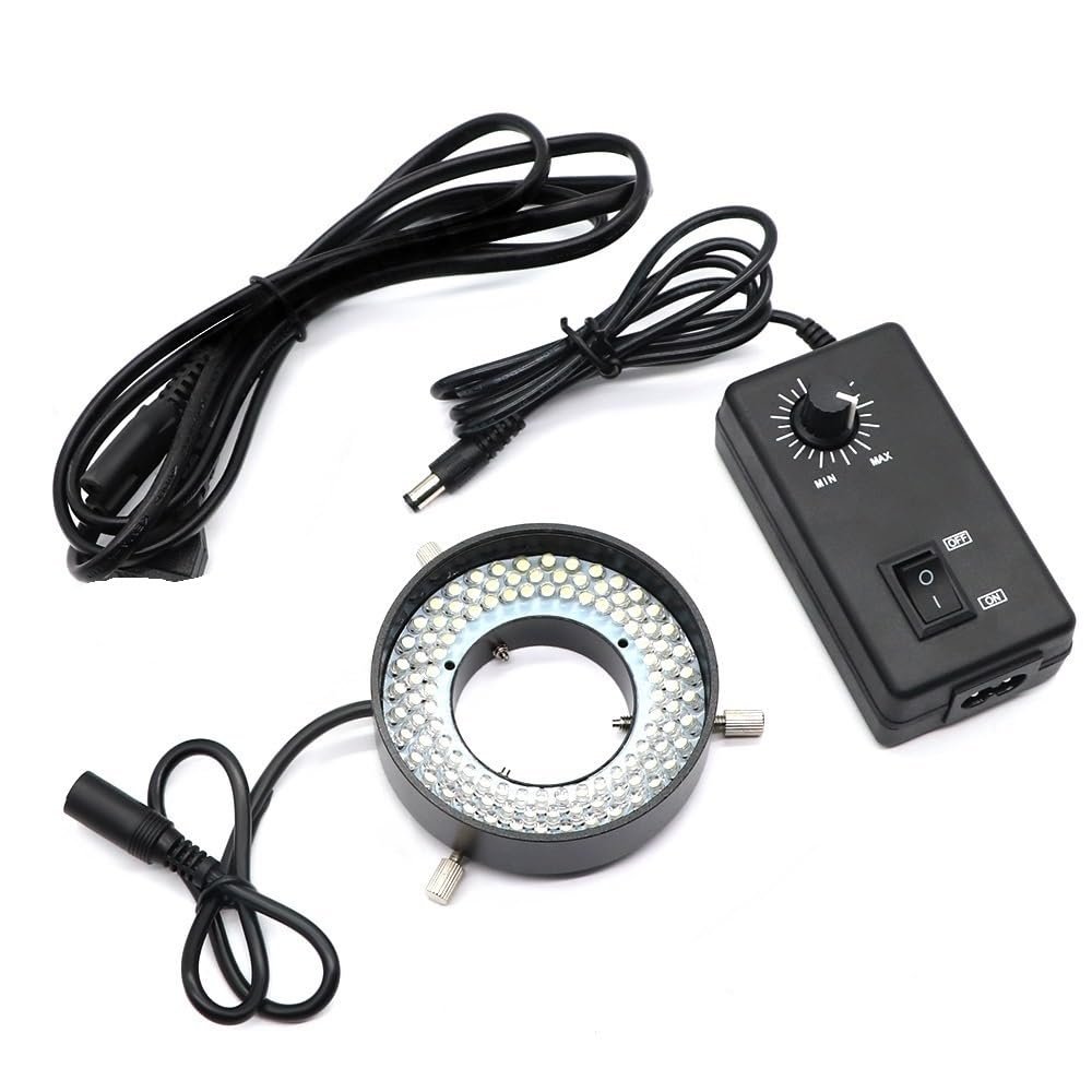 Microscope Microscope Ring Light Industrial Camera Multi-Color LED Ring Light Lamp 41mm Illuminator Machine Vision 108pcs LED Lighting Lamp(White)