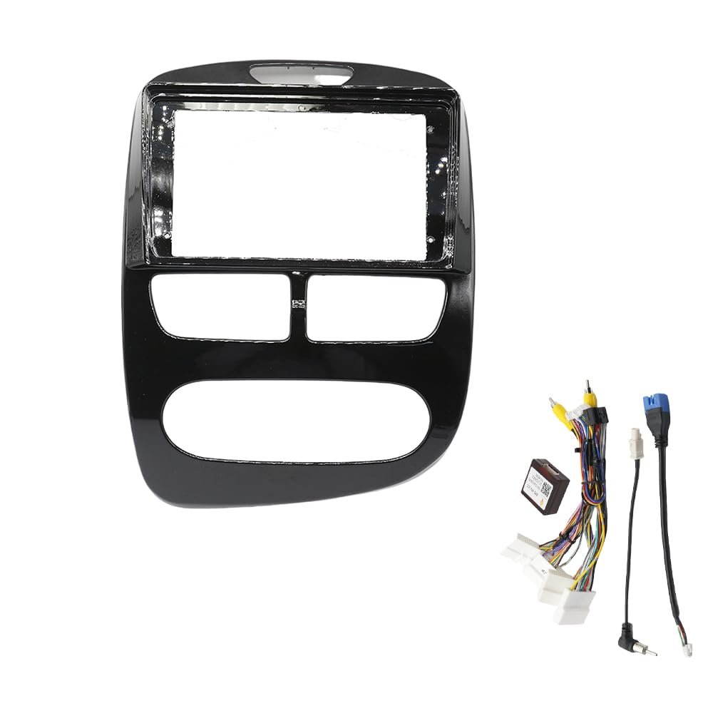 9 Inch Car Frame Fascia Adapter Canbus Box Decoder Android Radio Audio Dash Fitting Panel Kit for Renault Clio 4 2012-2021 (B Frame Cable Canbus)