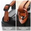 Padwa Lifestyle Green Black Plaid Camera Strap - 2" Wide Double Layer Cowhide Head,Cotton Camera Straps for Photographers,Grid Pattern Adjustable Camera Shoulder Neck Strap for All DSLR Cameras view 3