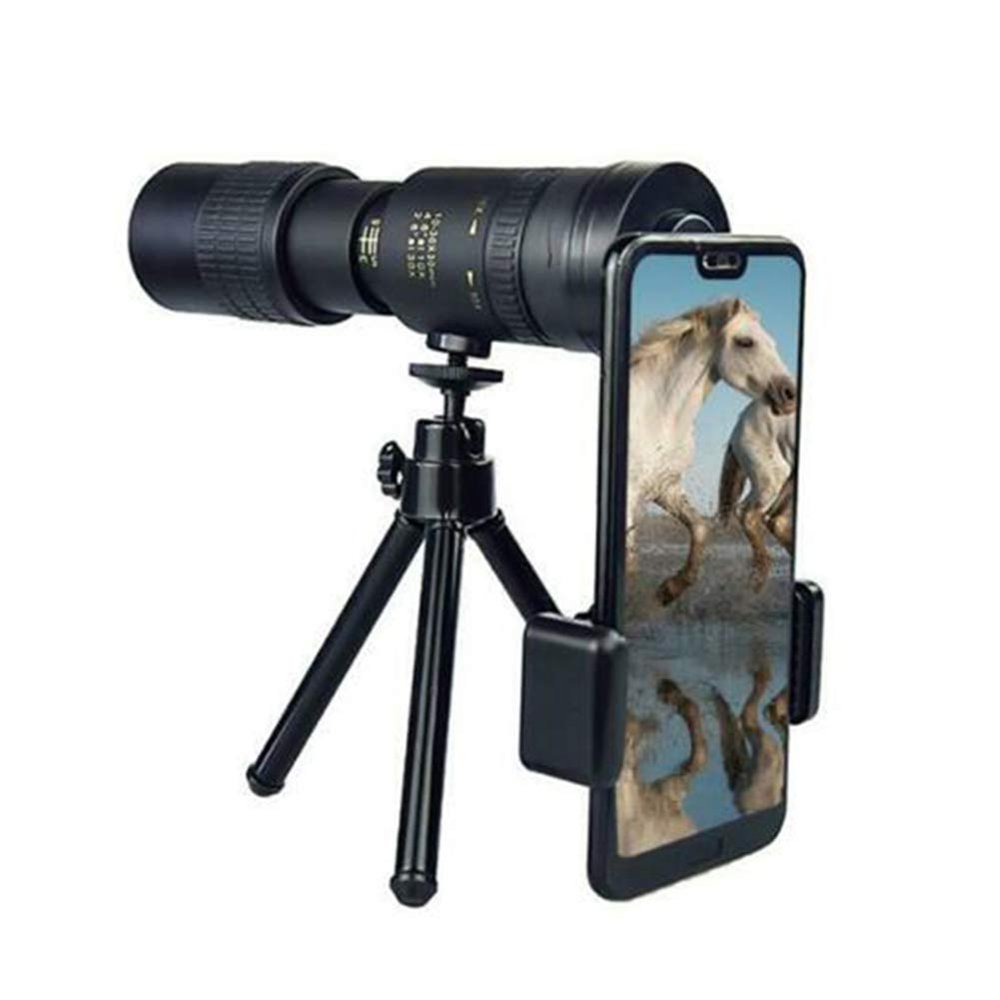 Monocular Telescopes 4K 10-300X40mm Telephoto Zoom Monocular Telescope for Adult Bird Watching Outdoor Travel Sightseeing