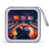 JTREHY 40 Sheets Capacity CD Case Storage Bag,Bowling Balls Printed Portable Zipper CD DVD Case Holder Large Capacity CD Wallet for Car, Home, Office, Games Disc, Audio Music view 1