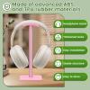 Hnvdkln Headphone Stand Detachable Headset Stand Universal Headphone Holder Space Saving Earphone Stand for Desk for Most Wired and Wireless Headphones (Pink) view 2