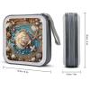 JTREHY 40 Sheets Capacity CD Case Storage Bag,Ocean Shell Art Printed Portable Zipper CD DVD Case Holder Large Capacity CD Wallet for Car, Home, Office, Games Disc, Audio Music view 2