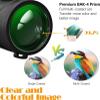 10x42 High Power Life Waterproof BAK4 Prism FMC Lens Monocular Compact with Smartphone Adapter Monocular for Adult Bird Watching Outdoor TravelMonocular Telescope (Edark Green) view 3
