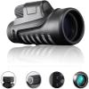 10x42 High Power Life Waterproof BAK4 Prism FMC Lens Monocular Compact with Smartphone Adapter Monocular for Adult Bird Watching Outdoor TravelMonocular Telescope (Edark Green) view 4