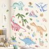 Fufuquare Cartoon Dinosaurs Peel and Stick Wall Stickers Animals and Plants Wall Decals for Nursery Bedroom Living Room Bathroom view 3