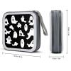 JTREHY 40 Sheets Capacity CD Case Storage Bag,Halloween Goth Printed Portable Zipper CD DVD Case Holder Large Capacity CD Wallet for Car, Home, Office, Games Disc, Audio Music view 2