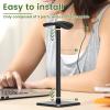 Hnvdkln Headphone Stand Detachable Headset Stand Universal Headphone Holder Space Saving Earphone Stand for Desk for Most Wired and Wireless Headphones (Black) view 3