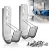 Gadgetzan 50 Pack J Hooks for Cable Management | 2 Inch Galvanized Steel J-Hook with Retainer Clip for Hanging Cable & Wire Support Ceiling Mount to Ceilings Beams view 1