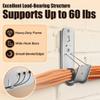 Gadgetzan 50 Pack J Hooks for Cable Management | 2 Inch Galvanized Steel J-Hook with Retainer Clip for Hanging Cable & Wire Support Ceiling Mount to Ceilings Beams view 3