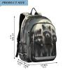 ALAZA School backpacks for girls boys Three Raccoons on The Night Backpack Students Bookbag for school bag Womens Casual Daypack College Bookbag view 2