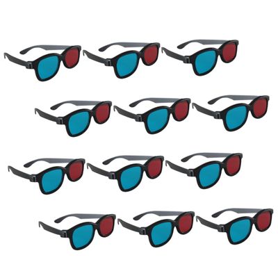 Homoyoyo Glasses Shot Shot Set 20pcs Plastic Red Glasses for Cinema Video Games Boys and Girls and Adults Safe Use