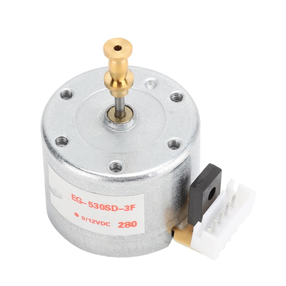 Kodrily 1Pcs Replacement Motor for Record Player, 3 Speed 33/45/78RPM Brush Electric Turntable Motor DC 12V CW with 25mm 1in Mounting Hole for Most 3 Speed Turntables, EG-530SD-3F