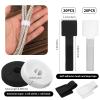 40pcs Hook and Loop Cable Ties with 2 Roll Extension Straps, Reusable Cable Straps Sticky Back Cord Organizer Self Adhesive Wire Management for Home and Office Desk (White,Black) view 2