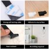 40pcs Hook and Loop Cable Ties with 2 Roll Extension Straps, Reusable Cable Straps Sticky Back Cord Organizer Self Adhesive Wire Management for Home and Office Desk (White,Black) view 3