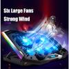 AFPSDLFJDLS Laptop Cooler for Laptop 12-18 Inch Six Fans LCD Screen Laptop Cooling Pad Adjustable Notebook Stand Two Port(E) view 4