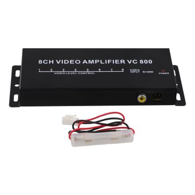AROVHAR DC12V Car Auto 1 to 8 Output Video Signal Spliter Amplifier for DVD/LCD/TV Video Spliter MX1322