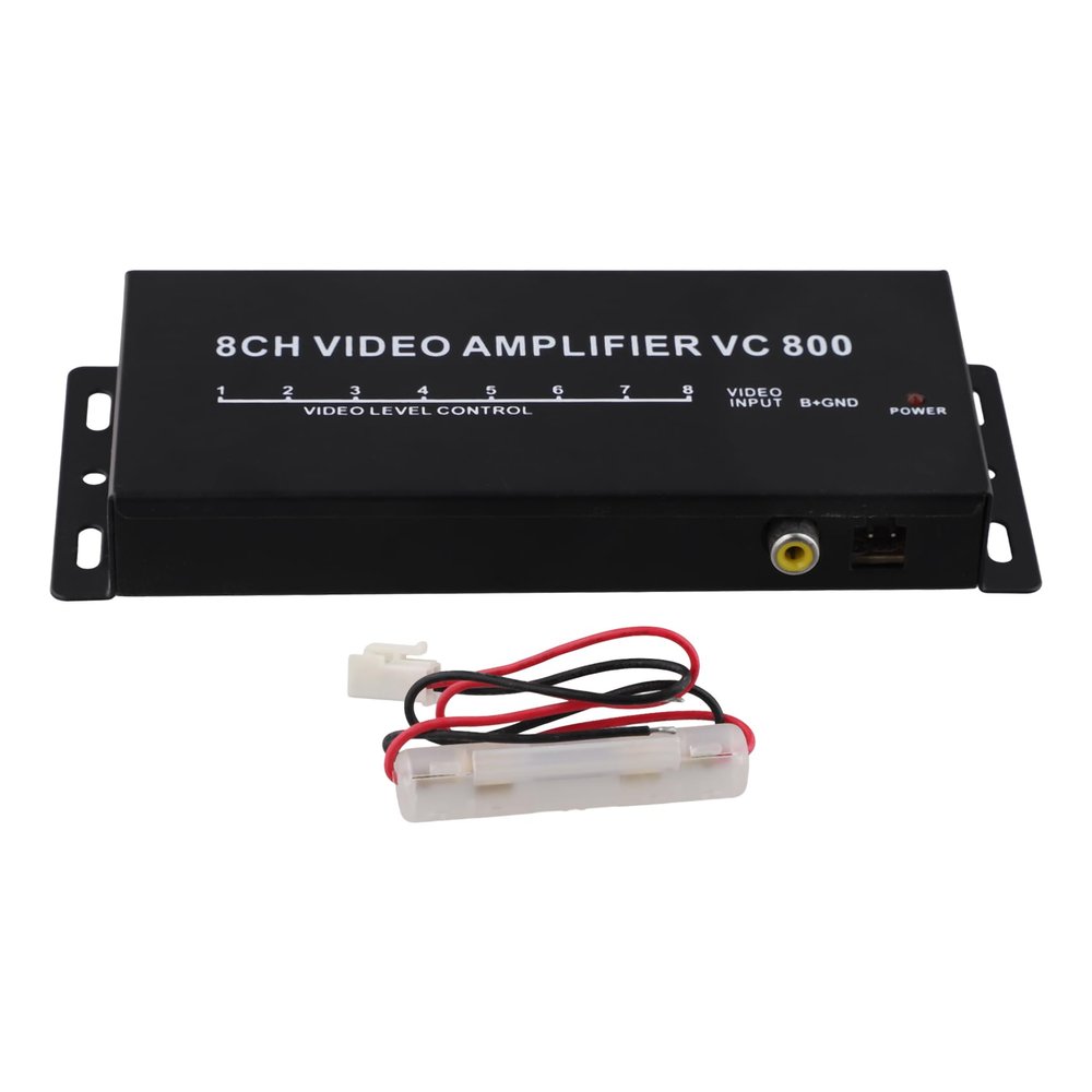 AROVHAR DC12V Car Auto 1 to 8 Output Video Signal Spliter Amplifier for DVD/LCD/TV Video Spliter MX1322