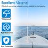 VHF Marine Radio Antenna 156-163MHz Fiberglass Waterproof Boat Antenna 43.5in with 22.9ft(7m) RG-58U Cable,PL259 Male Connector Adjustable Ratchet Fixed Mount Base view 3