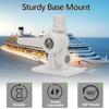 VHF Marine Radio Antenna 156-163MHz Fiberglass Waterproof Boat Antenna 43.5in with 22.9ft(7m) RG-58U Cable,PL259 Male Connector Adjustable Ratchet Fixed Mount Base view 4