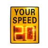 Cokvbato Solar 2 Digital Radar Led Speed Limit Sign, Outdoor Vehicle Speed Display Radar Car Detector Solar Led Radar Speed Road Warning Sign(20"x27") view 1