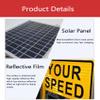 Cokvbato Solar 2 Digital Radar Led Speed Limit Sign, Outdoor Vehicle Speed Display Radar Car Detector Solar Led Radar Speed Road Warning Sign(20"x27") view 3