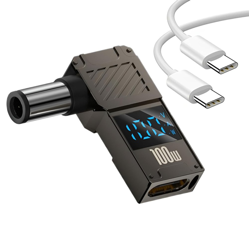 100W PD Power Charger Connector Tip (7.4 x 5.0mm Dell Big Head) with 100W/5A USB C Cable (1.5M)