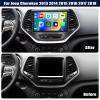 2G+64G Car Radio for Jeep Cherokee 2013-2018 with Wireless Carplay Android Auto,10.1 Inch Touchscreen Car Stereo Radio Support Mirror Link WiFi GPS Navigation Bluetooth FM RDS EQ SWC Backup Camrea view 2