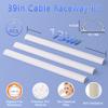 ZhiYo D Cord Hider for Wall Mount TV, 39in(3 x L13) Self-Adhesive Cable Hider Kit, PVC Cord Covers for Wires on Wall, White Cable Raceway, Paintable Wire Hiders, 1.2" (W) x 0.55" (H) view 3