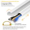 ZhiYo D Cord Hider for Wall Mount TV, 39in(3 x L13) Self-Adhesive Cable Hider Kit, PVC Cord Covers for Wires on Wall, White Cable Raceway, Paintable Wire Hiders, 1.2" (W) x 0.55" (H) view 4