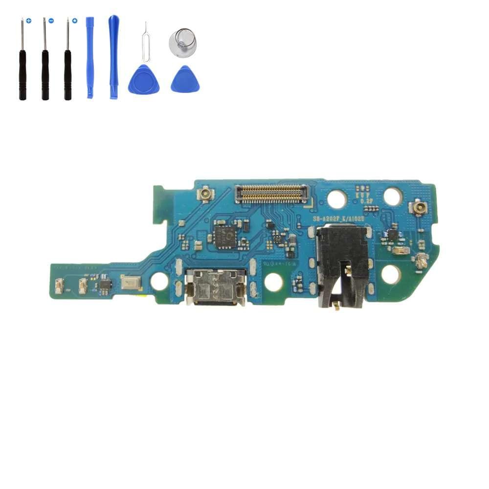 Eutoping USB Charging Port for Samsung Galaxy A20e A202 Dock Connector Charger Board Flex Cable Assembly Replacement with Tool