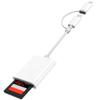 SD Card Reader for iPhone iPad, Dual USB-C & Lightning Connector Memory SD Card Adapter, Support SD/MicroSD Cards, High-Speed Trail Camera Viewer, Plug and Play view 1