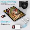 SD Card Reader for iPhone iPad, Dual USB-C & Lightning Connector Memory SD Card Adapter, Support SD/MicroSD Cards, High-Speed Trail Camera Viewer, Plug and Play view 3
