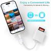 SD Card Reader for iPhone iPad, Dual USB-C & Lightning Connector Memory SD Card Adapter, Support SD/MicroSD Cards, High-Speed Trail Camera Viewer, Plug and Play view 4