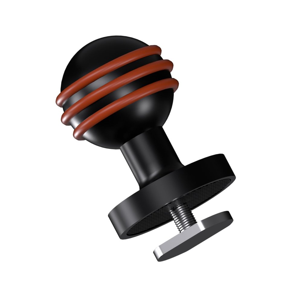 25mm Aluminum Ball Mount Base 1Ball Adapter,Compatible with RAM Bracket B Size Dual Socket arm ,with T-Bolt