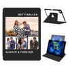360 Degree Rotate Personalized Photo Case for iPad Air 11-inch M4 2026 / M3 2025 /M2 2024 with Pencil Holder,Custom Multi Photo Collage Picture Protective Cover,Clear Back Smart Sleep/Wake,Black view 1
