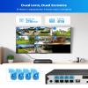 ZOSI 4K Dual-Lens PoE Security Camera System, 5 x 4K 8MP Pan/Tilt (2x4MP) PoE 360 Camera Outdoor, Person/Vehicle Detect, Spotlight Siren, Color Night Vision, 8CH 8MP NVR with 2TB HDD (16CH Expandable) view 4