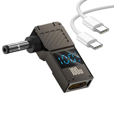 100W PD Power Charger Connector Tip (4.0 x 1.7 mm for Lenovo or Dell) with 100W/5A USB C Cable (1.5M)