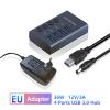 F7X3K0Z 10 7 4 Port USB Hub 3.0 Aluminum A 3 0 Multi-hub Splitter Concentrator Multiple Extension Dock with Switch Adapter for PC Laptop(4 Ports HUB EU) view 2