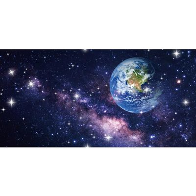 Universe Backdrop 12x6ft Fabric Outer Space Party Decoration Galaxy Banner,Space Theme Birthday Baby Shower Photos,Science Earth Background 