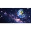 Universe Backdrop 12x6ft Fabric Outer Space Party Decoration Galaxy Banner,Space Theme Birthday Baby Shower Photos,Science Earth Background  view 1
