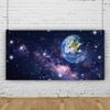 Universe Backdrop 12x6ft Fabric Outer Space Party Decoration Galaxy Banner,Space Theme Birthday Baby Shower Photos,Science Earth Background  view 3